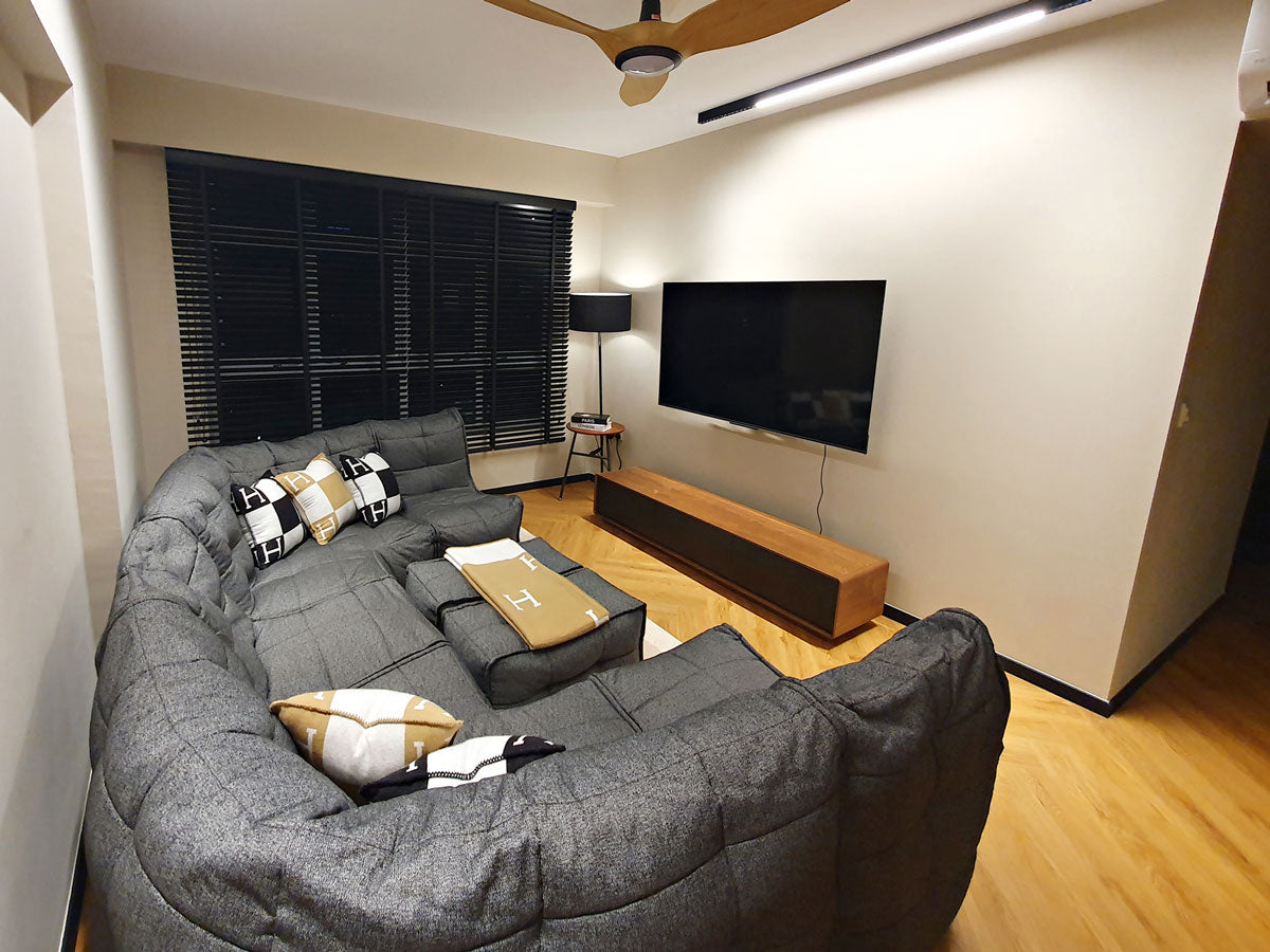 Modular bean bag sofa in contemporary living room 02